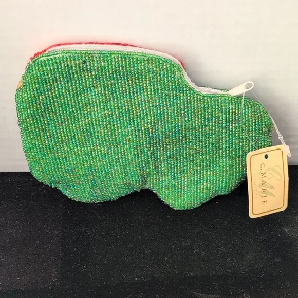 C. Marie Green Beaded Mini Bag — Vintage Car Motif - Picture 2 of 5